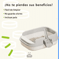 thumbnail image 3 of Arenero Grande Para Gato Con Extensión Y Pala 52x36x16cm Xtellar Color Gris, 3 of 4