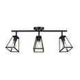 thumbnail image 3 of Globe Electric 25" 3-Light Matte Black Indoor Track Bar Wall Sconce, No Battery Required, 3 of 8