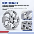 thumbnail image 4 of 4Pcs/Set Cover Hubcaps,15inch Hubcaps Wheel Rims Cover for 2006-2011,2013-2015 Honda Civic Compatible with Steel Wheels And Bolt on Installation PP Material（15-inch,Lacquer), 4 of 7