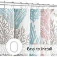 thumbnail image 5 of Small Stall Shower Curtain 36 x 72 Inch, Half Narrow Blue Pink Nautical Coastal Shower Curtain, Summer Tropical Seashell Starfish Coral Beach Ocean Themed Shower Curtain for Bathroom Decor, 5 of 6