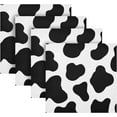 thumbnail image 5 of Coolnut Black White Cow Pattern Cloth Napkins Set of 4,Reusable Washable Polyester Dinner Table Napkins for Kitchen,Dining,Restaurant,Party Decoration, 5 of 7
