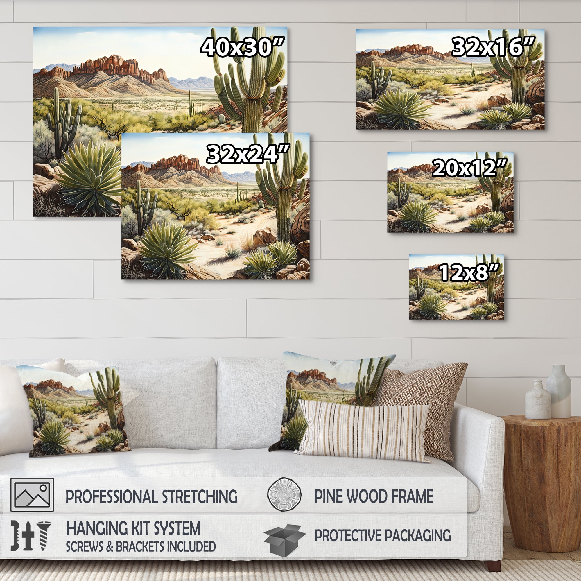 Designart Arizona Desert V Canvas Wall Art