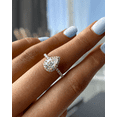 thumbnail image 2 of ESTE ORIGIN 2.62Ct Lab-Grown Diamond Pear Cut Halo Engagement Ring in 18K Rose Gold for Women's, 2 of 8