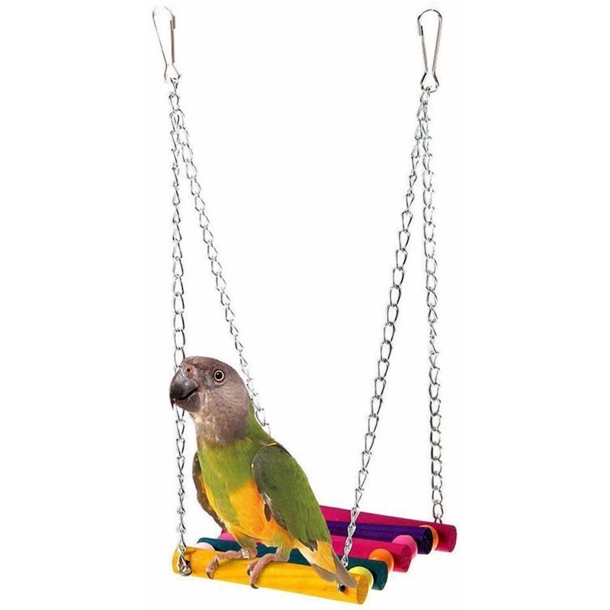 Pet Bird Parrot Parakeet Budgie Cockatiel Cage Hammock Swing Toy Hanging Toy