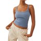 thumbnail image 1 of Lucakuins Mujeres Tank Tops, Color Sólido Básico Sin Mangas Escote Redondo Slim Fit Camisas Camisola Acanalada Tops Lucakuins moda, 1 of 6