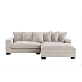 thumbnail image 4 of Newboti Furniture Luxe Oversized Two-Piece Right Facing Sectional Couches for Living Room, 102.4-Inch L Shaped Sofa with Chaise, Upholstered with Corduroy Fabric, Ivory BN.6279, 4 of 10