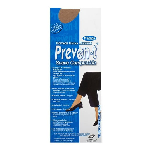 Tobimedia Preven-t para Mujer, Suave Compresión Natural Bronce Talla EG