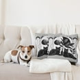 thumbnail image 4 of Ambesonne Cat Throw Pillow Cover 2 Pack, Mid Century Modern Boho Kitties, 20", Pale Grey Charcoal Grey, 4 of 7