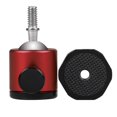thumbnail image 3 of Adaptateur de Tête de Trépied Réglage d'Angle Vis 1/4 Po pour Appareil Photo Reflex Support de Micro Rouge, 3 of 9