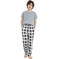 thumbnail image 2 of HiddenValor Big Boys Cotton Pajama Lounge Pants - Black/White, Large, 2 of 5