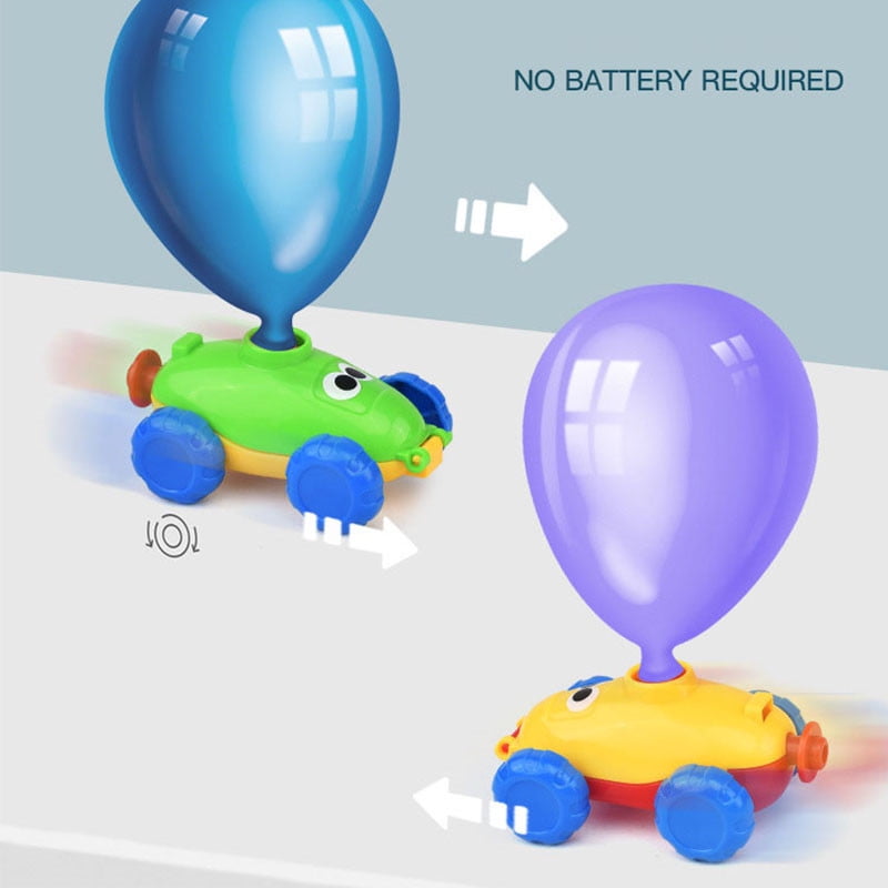 Frog RubRab Power Balloon Racer Car Toy Balloon Powered Launch Car,Aerodynamic Cars Stem Toys,Balloon Pump Car Science Experiment Toy Hand Push Inflator Air Pump Toys Toddler Toy Gift