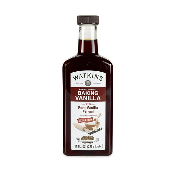 Watkins All Natural Original Gourmet Baking Vanilla, with Pure Vanilla Extract, 11 fl oz (Whole Liquid)