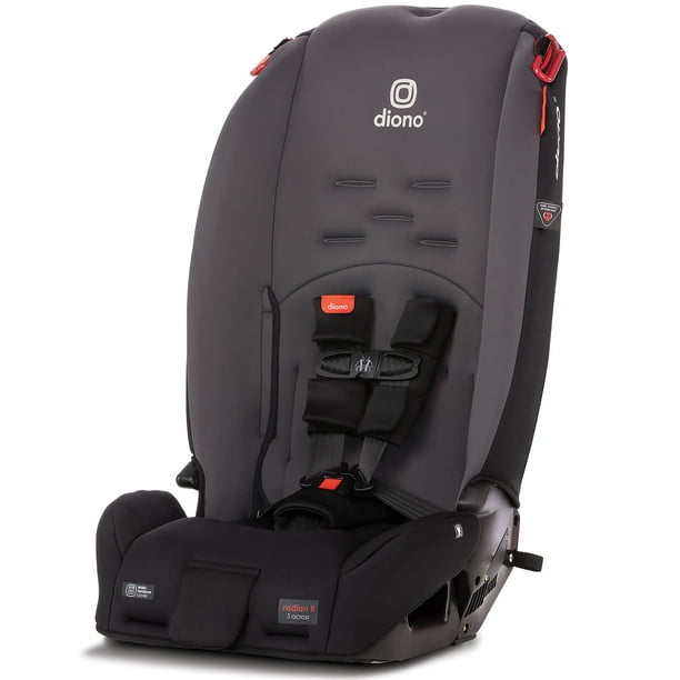 Diono Radian 3R, silla de auto convertible 3 en 1, orientada hacia atrás y hacia adelante, 10 años 1 silla de auto, Slim Fit 3 Across, gris pizarra