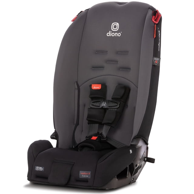 Diono Radian 3R, silla de auto convertible 3 en 1, orientada hacia atrás y hacia adelante, 10 años 1 silla de auto, Slim Fit 3 Across, gris pizarra