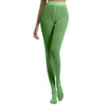 thumbnail image 3 of JGGSPWM Shaping Tights for Women Solid Color Pantyhose Colored Semi-Opaque Footed Tights Soft Stretch High Waist Stockings 40D Green XL, 3 of 6
