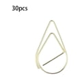 thumbnail image 1 of Baohd 30 Pièces Trombone Mignon Goutte d'Eau Forme Simple Style Solide Couleur Bureau École Note Livre Photo Pince Signet Or, 1 of 6