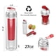 thumbnail image 3 of Botella De Agua Con Infusor De Frutas, Botella De Bebida A Prueba De Fugas Con Tapa Abatible De 900Ml Para Gimnasio Al Aire Libre, Deportes, Camping Yuarrent OD015049-03, 3 of 6