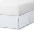 thumbnail image 1 of Faldón de cama cepillado doble Bare Home Colección Premium 1800 15 pulgadas Tamaño Twin blanco, 1 of 5
