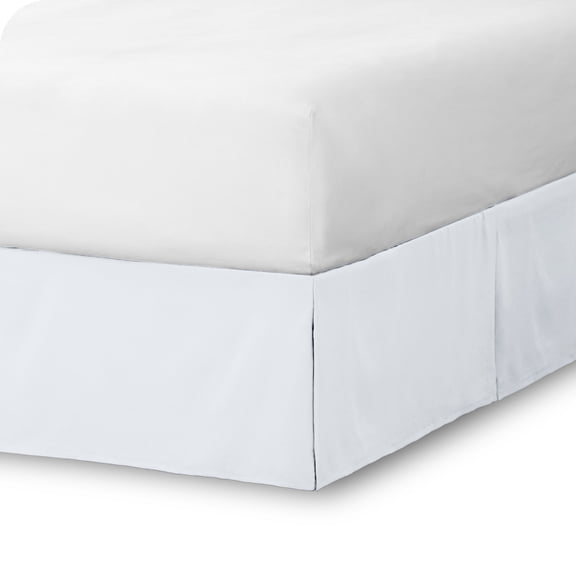 Faldón de cama Bare Home Cepillado Doble Colección Premium 1800 15 pulgadas Queen Blanco