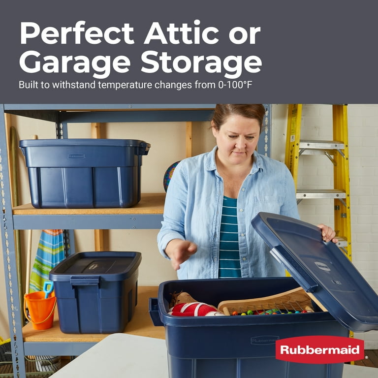 Rubbermaid Roughneck Tote 14-Gal. Storage Tote Container in