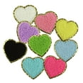 thumbnail image 4 of ABODELINE Colorful Love Heart Iron on Patches Chenille Decorative Sew on Embroidered Patches Appliques 2 inch Heart DIY Arts Crafts Decoration Embroidered Patches for Clothing Jeans Caps Bags Repair, 4 of 4