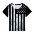 thumbnail image 2 of Gerichy Summer Short T-Shirts for Girls Boys 4th Of July Shirt Girls Tees Toddler Kids USA Flag Independence Day Patriotic Kids Short Sleeve T Shirt Tops, 2 of 3