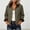 Coffee, variant on Women's Chore Jacket Corduroy Collar Button Up Long Sleeve Patch Pockets Fall Winter Wear