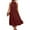 Wine, variant on Women's Halter Neck Sleeveless Beach Dress Color Block Solid Print Loose Fit Sundress with Side Slits and Back Tie for Pool Parties,Sky Blue 3XL