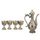 thumbnail image 1 of Café Turco Vintage, Juego De Tetera De Metal En El Medio Oriente Con Bandeja Y 4 Tazas, Taza De Café De Té Turco Para Decoración Del Hogar, Regalos Para Cumpleaños, Navidad,, 1 of 7