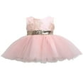 thumbnail image 1 of Robe à Paillettes avec Nœud pour Fillette Pricess, Robes de Fête, Costume de Noël, 1 of 6