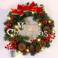 thumbnail image 3 of Artificial Christmas Wreath Flocked with Mixed Decorations and Pre-Strung White LED Lights, Delicated Gift for Holiday Decoration, 3 of 12
