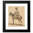 thumbnail image 2 of Paul Sandby 20x24 Black Modern Framed Museum Art Print Titled - Light Dragoon, Mounted, Facing Left, 2 of 5
