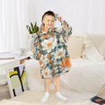 thumbnail image 6 of FORMRS Wearable Blanket Hoodie with Sleeves for Kids Cozy Flannel Sweatshirt, Sunny Blooms, 6 of 7