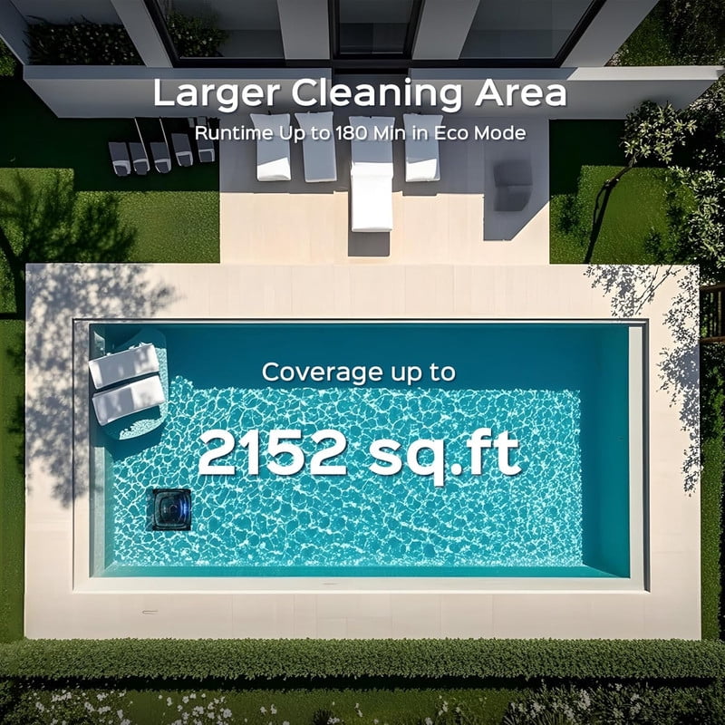 WYBOT C2 Vision AI-Powered Cordless Robotic Pool Cleaner, Visual Targeted Cleaning, 2152 Sq.Ft Coverage, 8 Smart App Modes