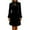 Black, variant on CIENVNSTG Women Velvet Y2k Dresses A Line Dress Cutout Long Lantern Sleeve Stand Collar Waist Dress Casual Elegant Dresses Army Green S