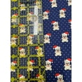 thumbnail image 3 of 45 x 36 Christmas Teddy Bears on Navy Blue with Dots 100% Cotton, 3 of 3