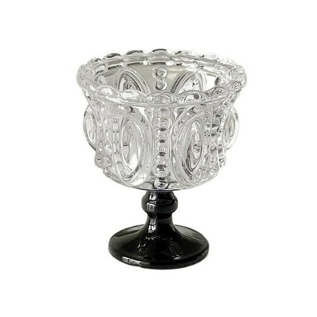 Copas de postre vintage con relieve, copas transparentes for helado de 250 ml con base colorida