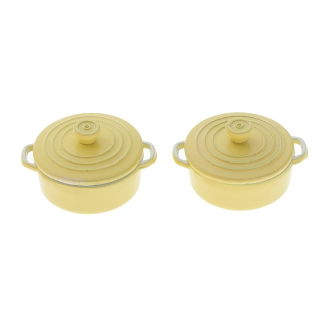 Stewpot Stockpot Hervidor Accesorio Jutes de Amarillo Zulema Olla de sopa en miniatura