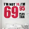 thumbnail image 1 of 70th Birthday Decorations Tapestry, Slogan Like 69 Plus Tax Quote Birthday Old Party, Wall Hanging for Bedroom Living Room Dorm Decor, 80W X 60L Inches, Dark Coral Black and White, by Ambesonne, 1 of 2