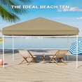 thumbnail image 3 of Bingirl Commercial Grade Instant Shelter 10X10 Outdoor Canopy with 3Height Adjustable Frame Complete Ground Kit and Carry Bag All Weather Event Canopy for Festivals Markets, 3 of 5