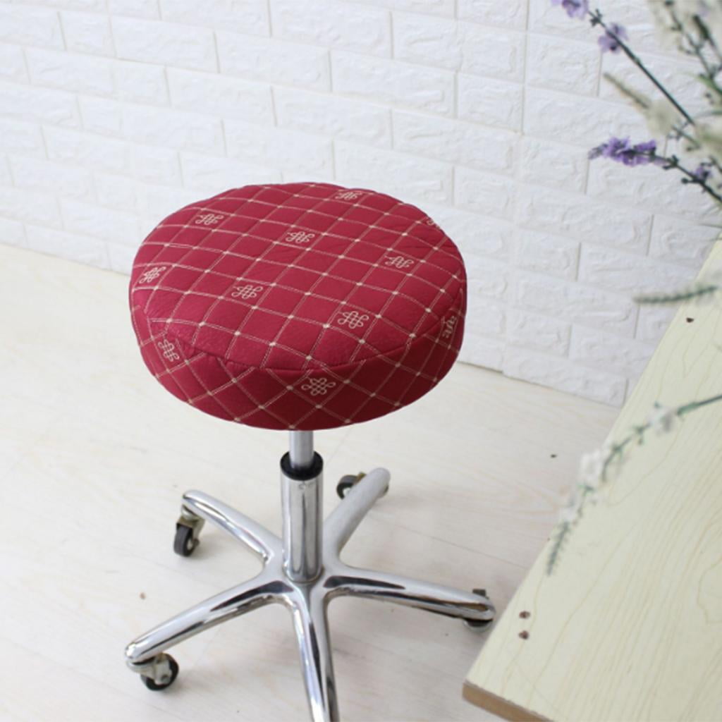 Gray 40cm Dia 6 Colors Available Elastic Round Bar Stool Cover Chair Slipcover Protector Pad D DOLITY 15-16inch 