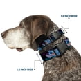 thumbnail image 2 of Disney Pet Collar, Dog Collar Plastic Buckle, Stitch Expressions and Poses Tropical Black Purple Blue Fade, 9.5 to 13 Inches 1.0 Inch Wide, 2 of 8