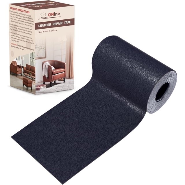 Parche de reparación de cuero, cinta de reparación de cuero, parche de reparación de cuero de 3 x 60 pulgadas para muebles, kit de reparación de vinilo, parche de cuero para sofás, muebles, asientos d