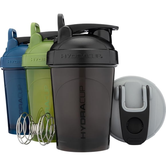 TRAHOO-ProFlow [4 Pack] 20 oz Small Shaker Bottles for Protein Shakes, Shaker Cups with Ball Blender Whisk, Shaker Bottle with Handle, Travel To Go, BPA Free (Dark Colors)
