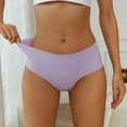 thumbnail image 5 of vigerkar Panties for Women Seamless Thong No Show Panty Liners Workout Underwear (Light Purple, XXL), 5 of 5