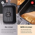 thumbnail image 7 of LJSXFI Air Fryer Paper Liners 200Pcs, 8.6x5.5'' Rectangle Liners, Disposable Parchment Paper Liner, Non-Stick Air Fryer Accessories Baking Paper, 7 of 7