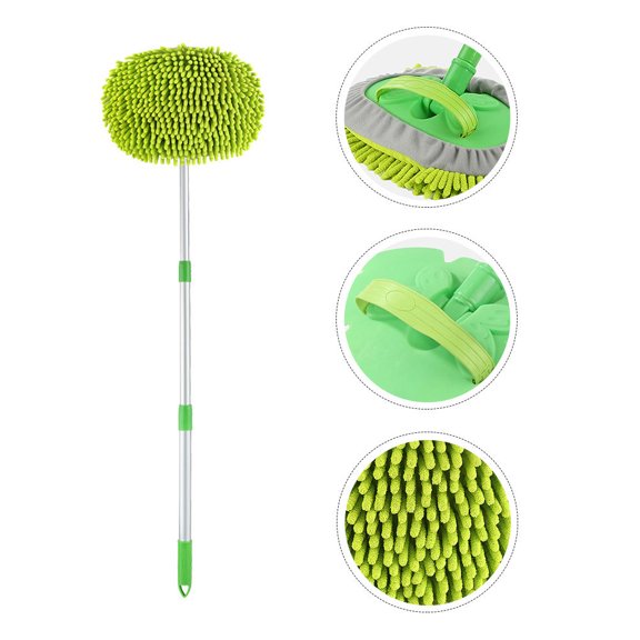 Masteelf Chenille Cleaning Mop with Telescopic Extendable Pole for Floors, , Cars - Soft Absorbent Microfiber Mop
