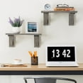 thumbnail image 4 of MyGift 2 Piece Rustic Gray Wood Wall-Mounted Shelves, 17 inch, 4 of 6