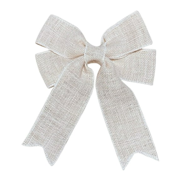 Sylvtty Burlap Bow Rustic Jute Ribbon Bows Pre-Tied Wreath Bows Christmas Tree Topper Ornament for Birthday Wedding Holiday Party Decorations