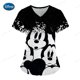 thumbnail image 1 of Pocket Nursing Scrub Uniform Ladies V-neck Care Workers Nurse Working Medical Uniforms Blouse Disney Mickey Mouse Print TopsXXL Gao Jinjia LED, 1 of 2